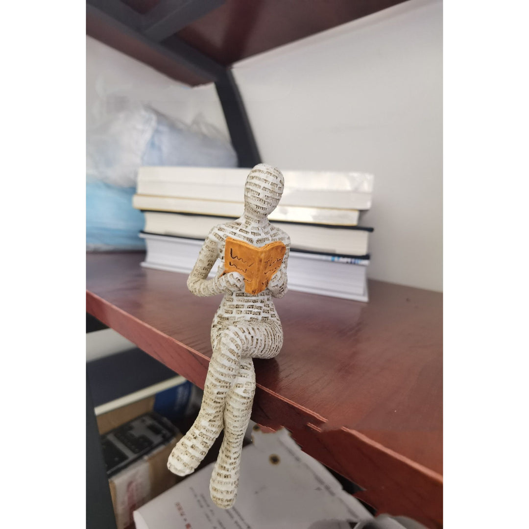 Reading Woman Resin Statue Decoration