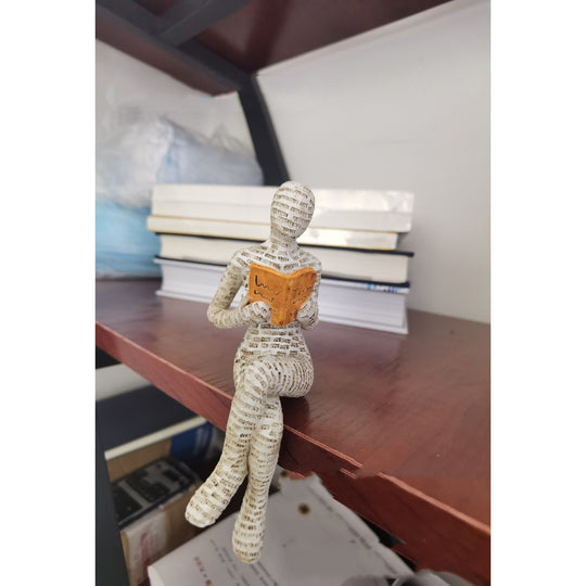 Reading Woman Resin Statue Decoration