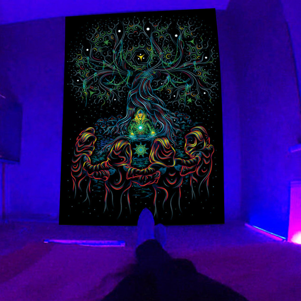 Fluorescent Dimensional Decorative Tapestry