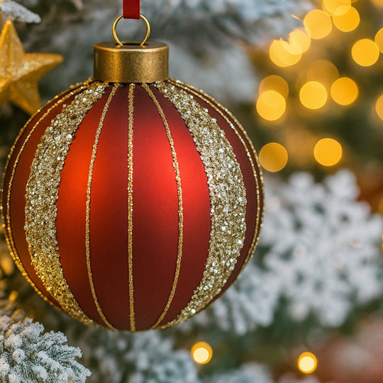 4PCS Glass Christmas Hanging Ornaments