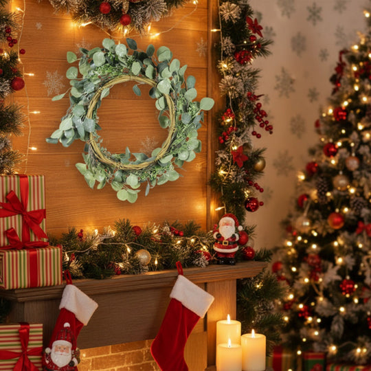 Festive Green Eucalyptus Wreath