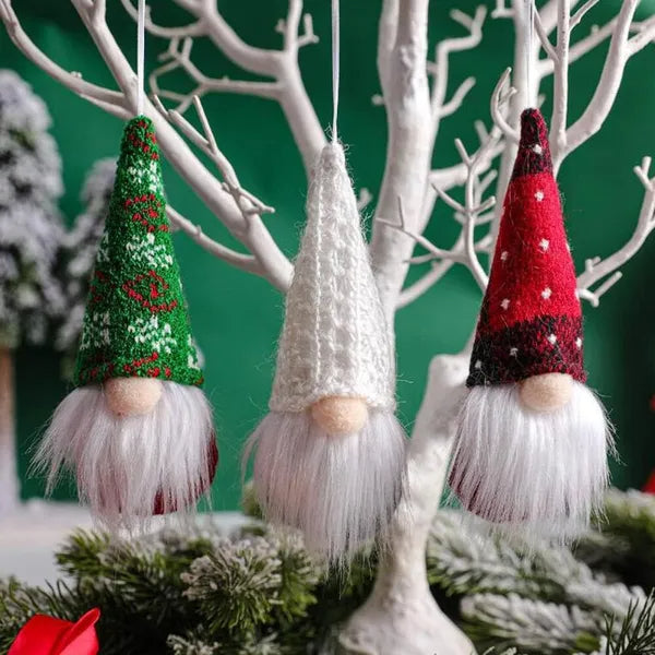 12 Pcs Christmas Gnome Hanging Ornaments