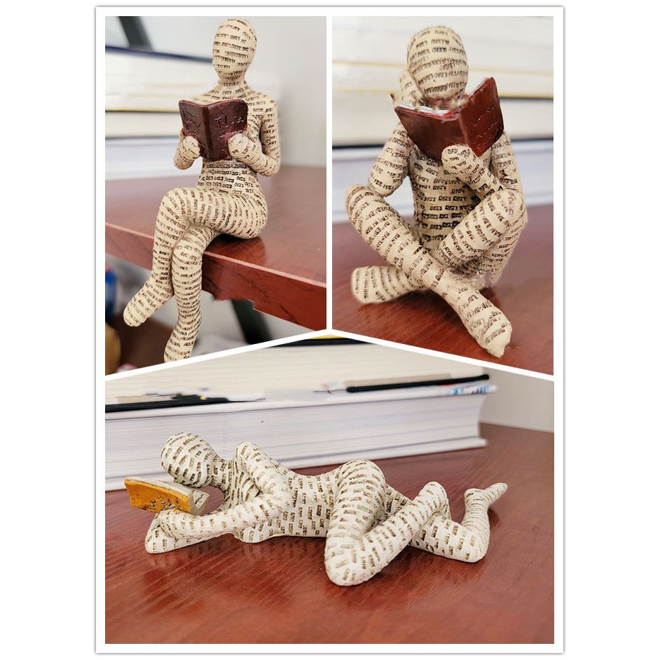 Reading Woman Resin Statue Decoration