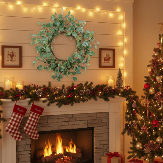 Festive Green Eucalyptus Wreath