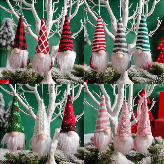 12 Pcs Christmas Gnome Hanging Ornaments
