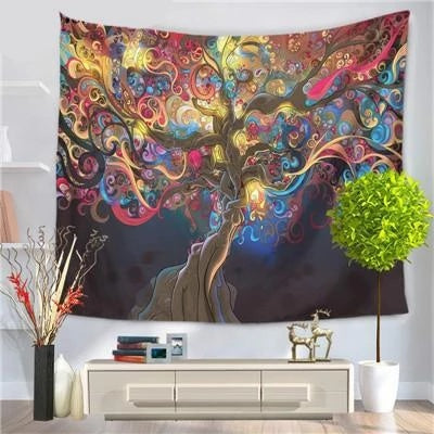 Vibrant Tree Decorative Tapestry