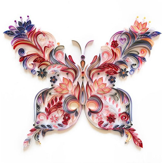 20 Inch Butterfly Quilling Illustration