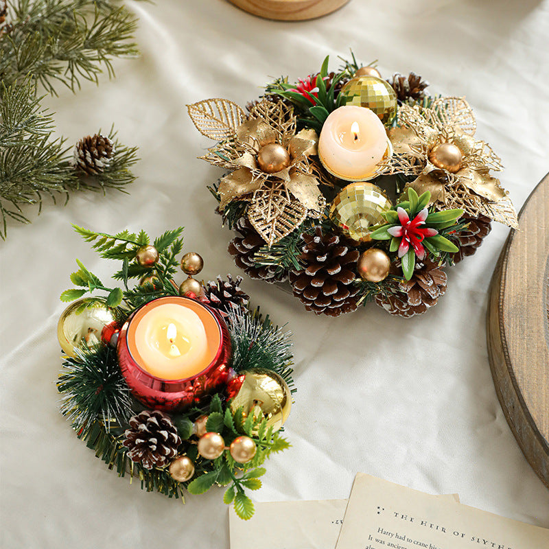 Christmas Wreath Candle Decoration