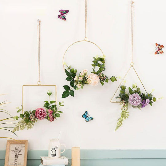 Floral hanging art decor