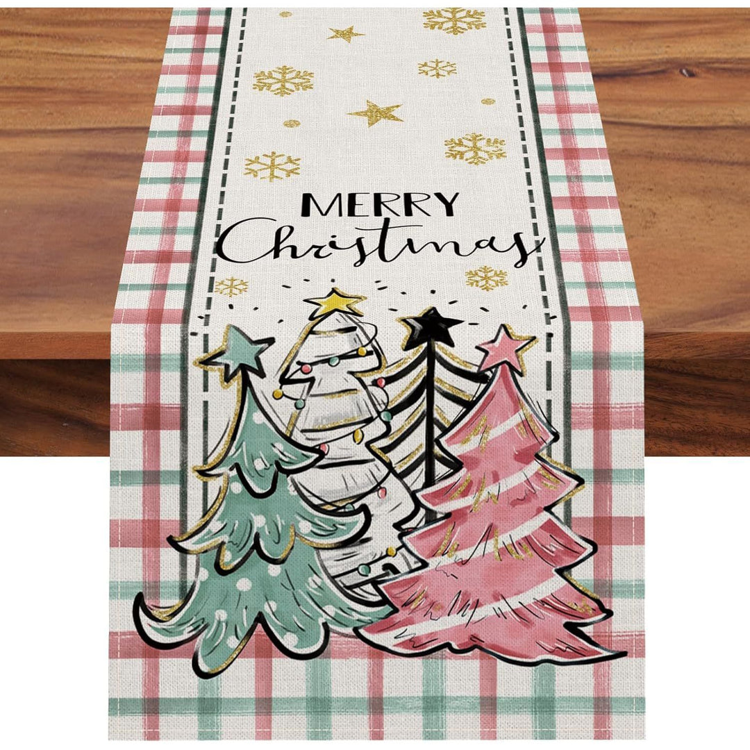 Christmas Trees, Merry Christmas Table Runner (13 X 72 Inch)