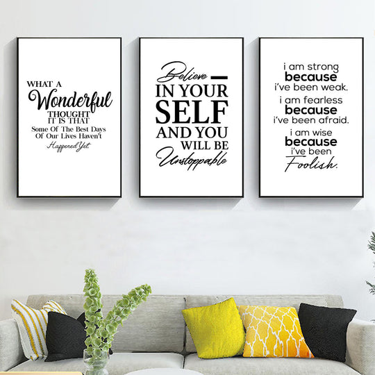 Motivational Phrase Canvas Wall-Art