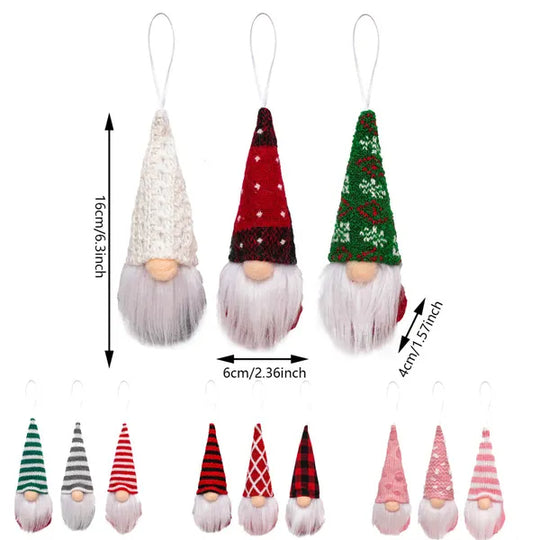 12 Pcs Christmas Gnome Hanging Ornaments