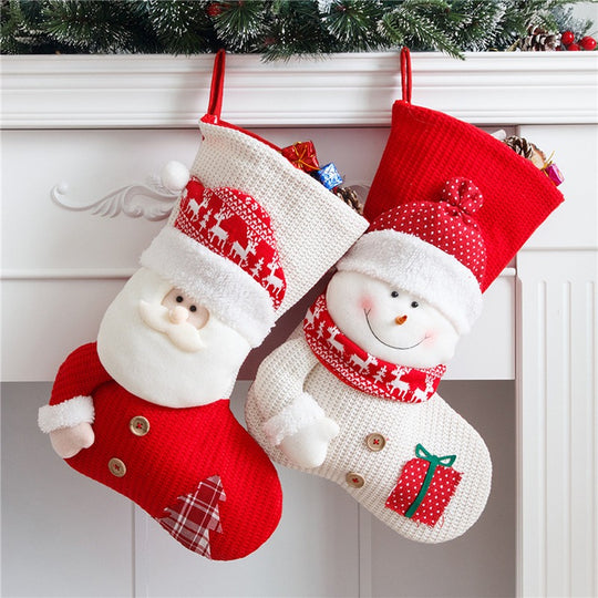 Large Knitted Christmas Stockings