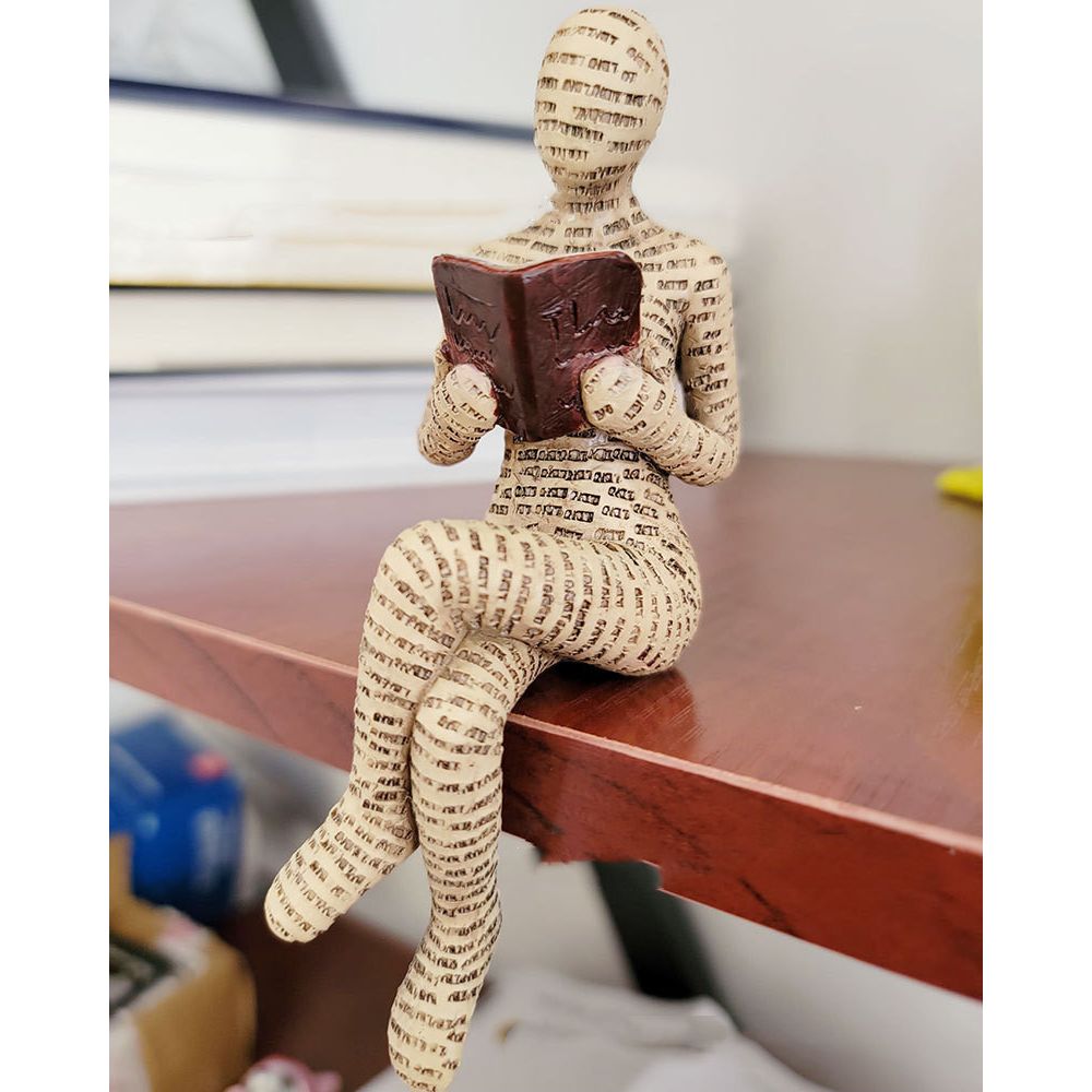 Reading Woman Resin Statue Decoration