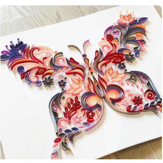 20 Inch Butterfly Quilling Illustration