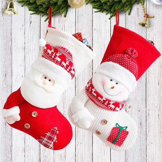 Large Knitted Christmas Stockings