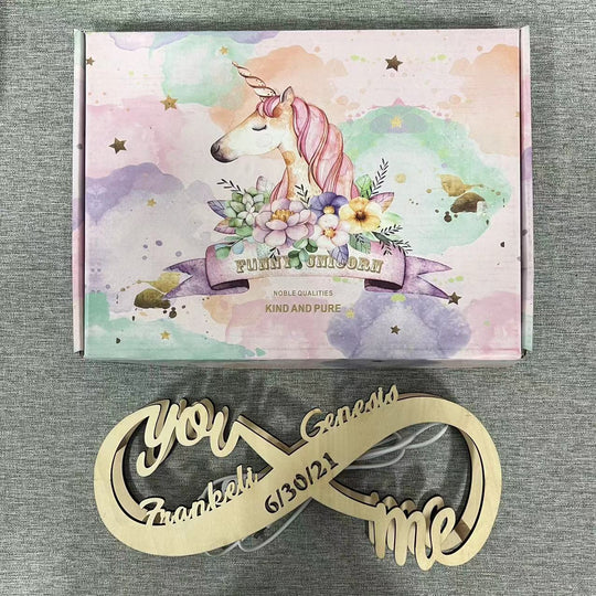 Wooden Infinite Lovers Customizable Lamp