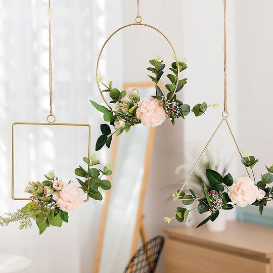 Floral hanging art decor