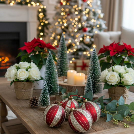 4PCS Glass Christmas Hanging Ornaments