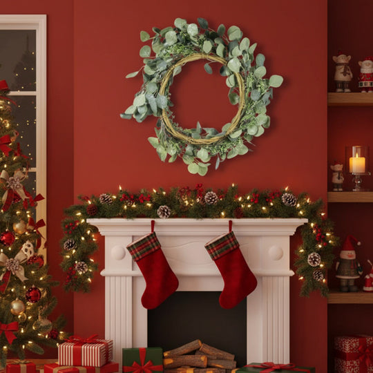 Festive Green Eucalyptus Wreath