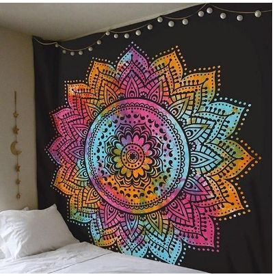 Vibrant Dimensional Flower Decorative Tapestry