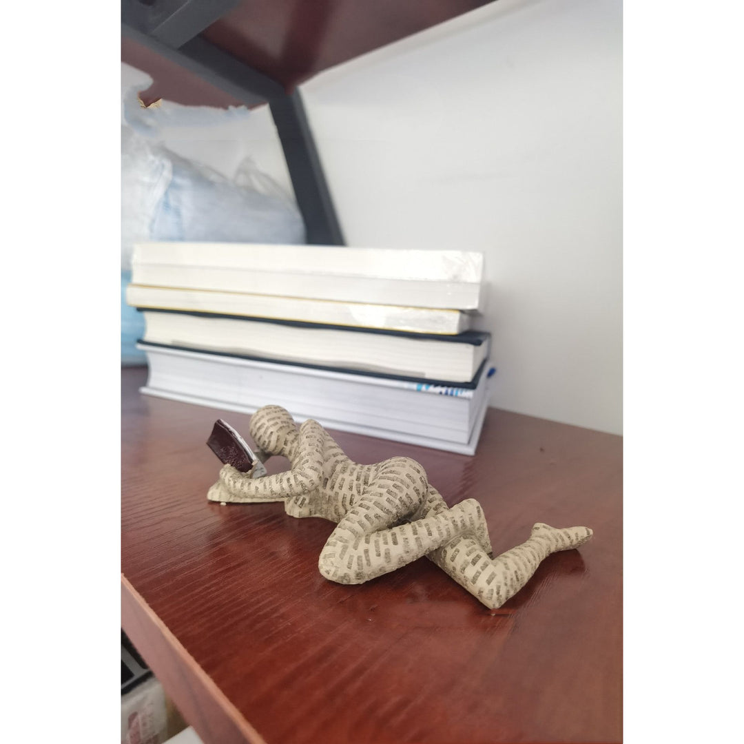 Reading Woman Resin Statue Decoration