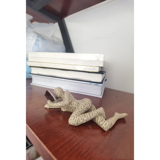Reading Woman Resin Statue Decoration