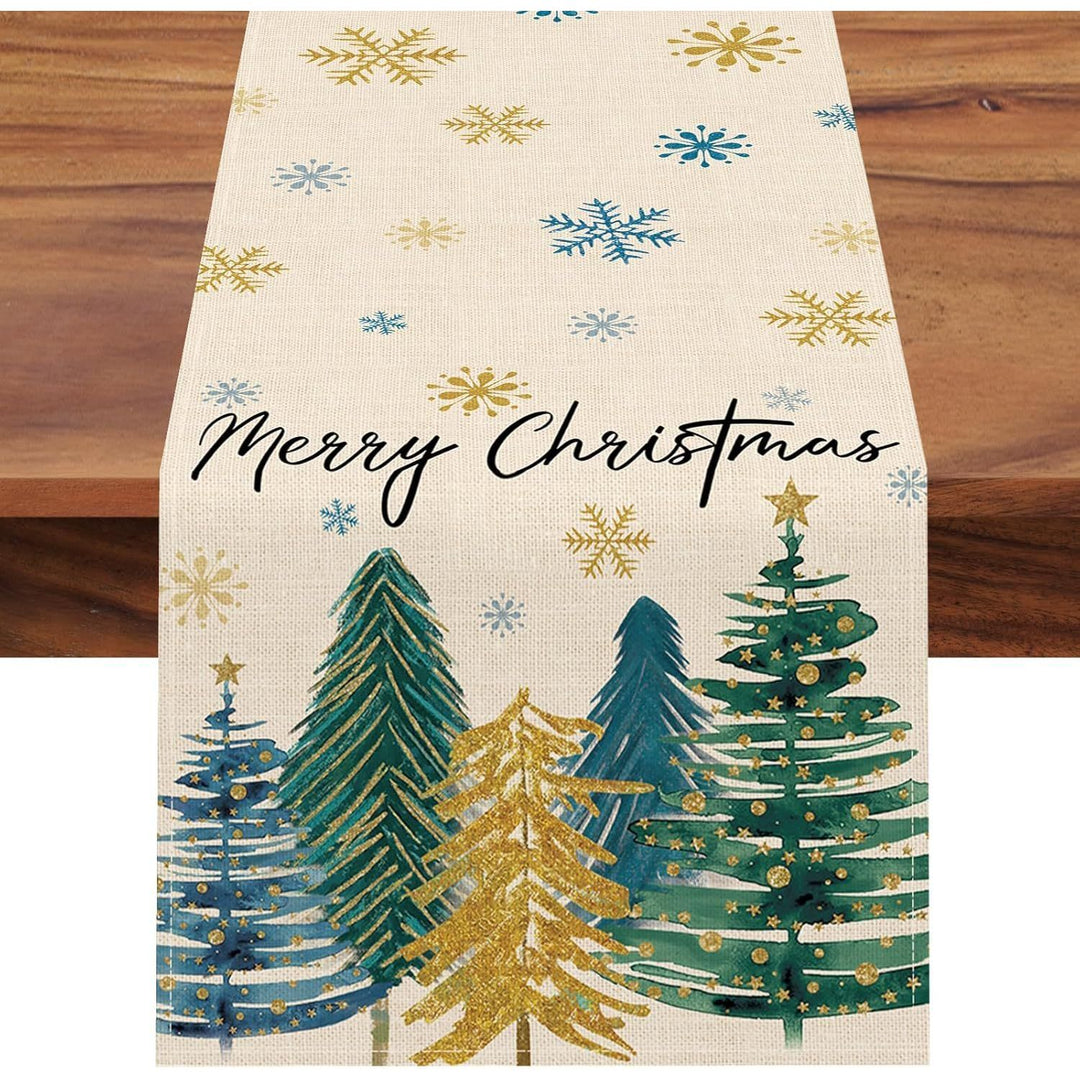 Christmas Trees, Merry Christmas Table Runner (13 X 72 Inch)