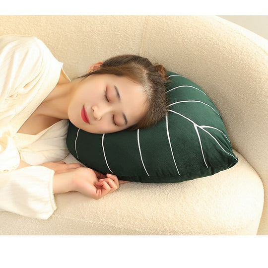 Green Leaf Pillow Home