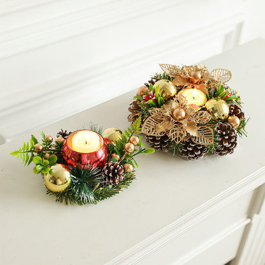 Christmas Wreath Candle Decoration