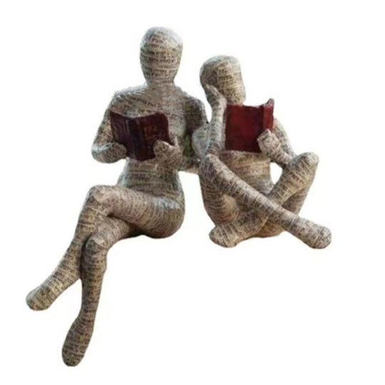 Reading Woman Resin Statue Decoration