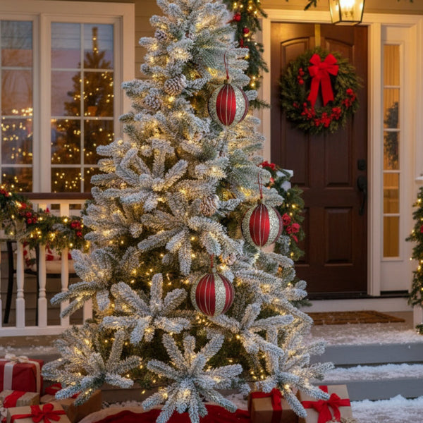 4PCS Glass Christmas Hanging Ornaments