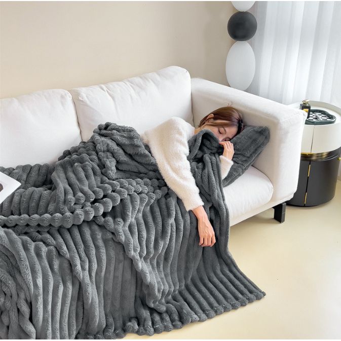 Soft Bubble Velvet Blanket