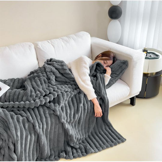 Soft Bubble Velvet Blanket