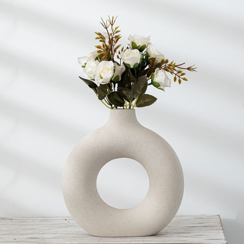 New Style Biscuit Vase Frosted Particle Flower Vase