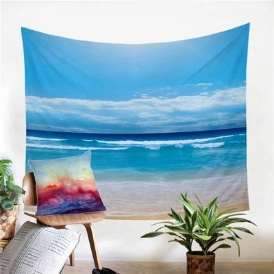 Relaxing Beach View Decorative Tapestry