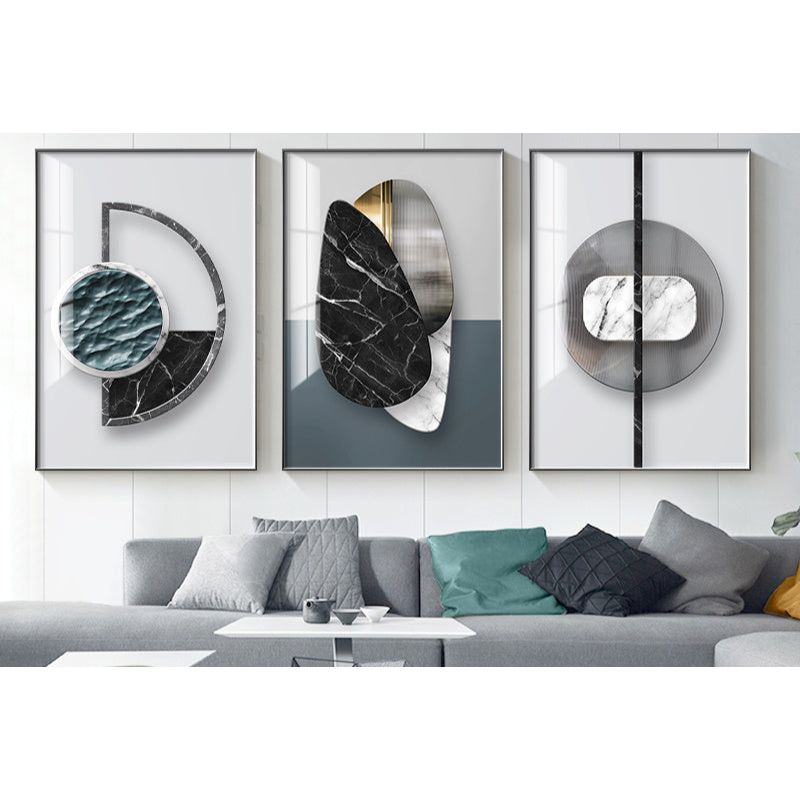 Abstract Geometric Canvas Painting