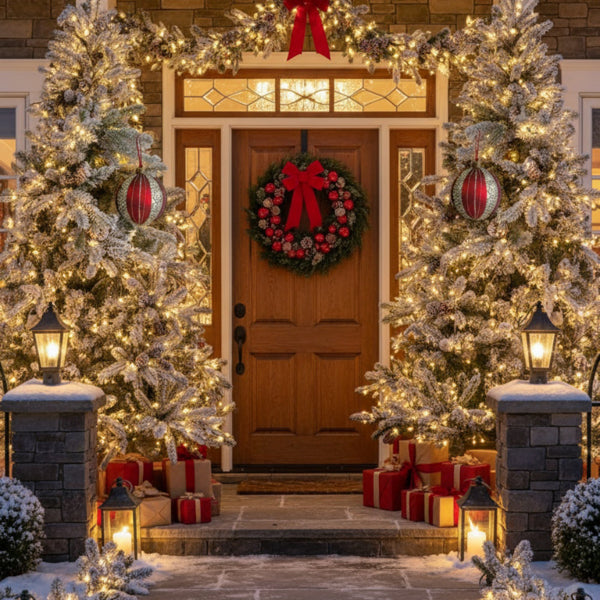 4PCS Glass Christmas Hanging Ornaments