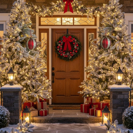 4PCS Glass Christmas Hanging Ornaments