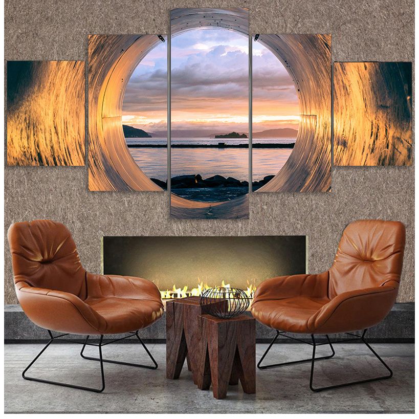 Sunset Seascape Canvas Painting