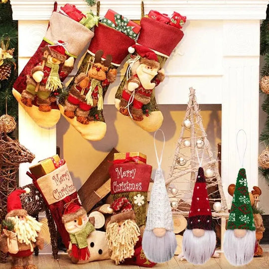 12 Pcs Christmas Gnome Hanging Ornaments