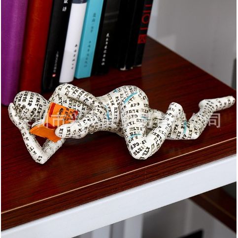 Reading Woman Resin Statue Decoration