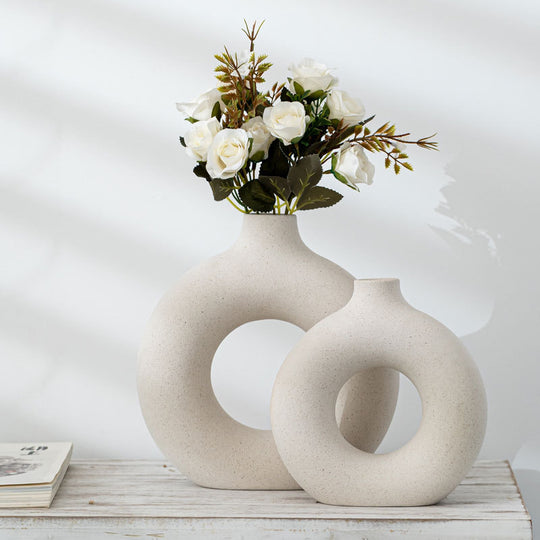 New Style Biscuit Vase Frosted Particle Flower Vase