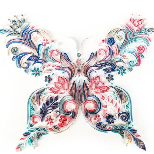 20 Inch Butterfly Quilling Illustration