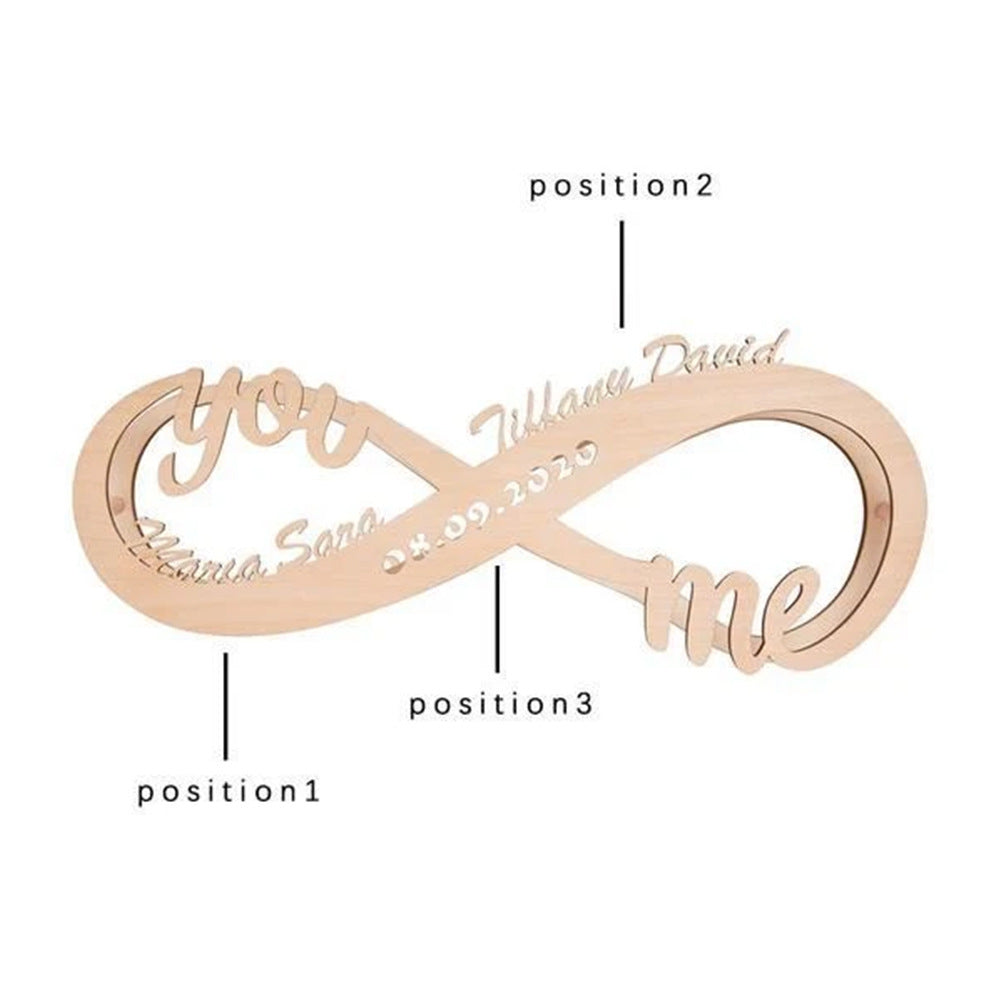 Wooden Infinite Lovers Customizable Lamp
