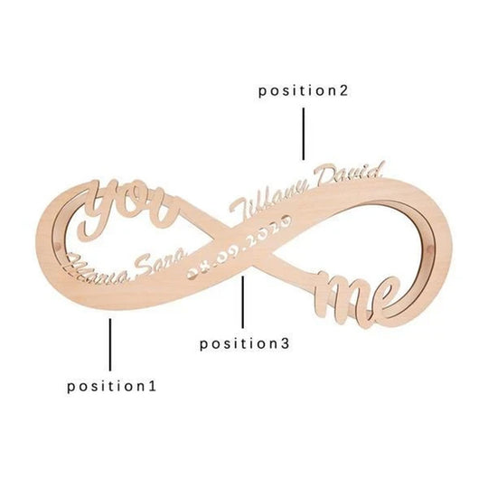 Wooden Infinite Lovers Customizable Lamp