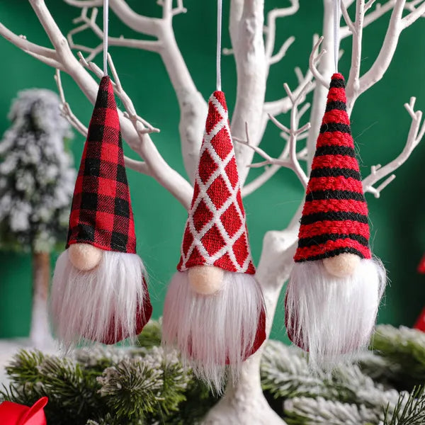 12 Pcs Christmas Gnome Hanging Ornaments