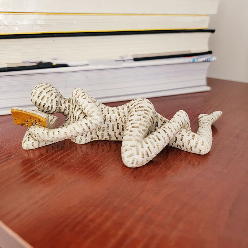 Reading Woman Resin Statue Decoration