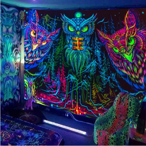 Fluorescent Dimensional Decorative Tapestry