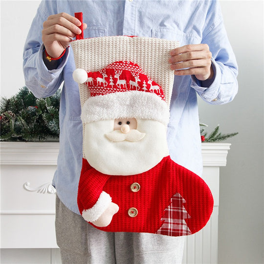 Large Knitted Christmas Stockings